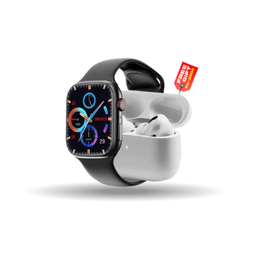 2-in-1 Smart Watch + AirPods Set – Fitness & Audio Combo ⌚🎧